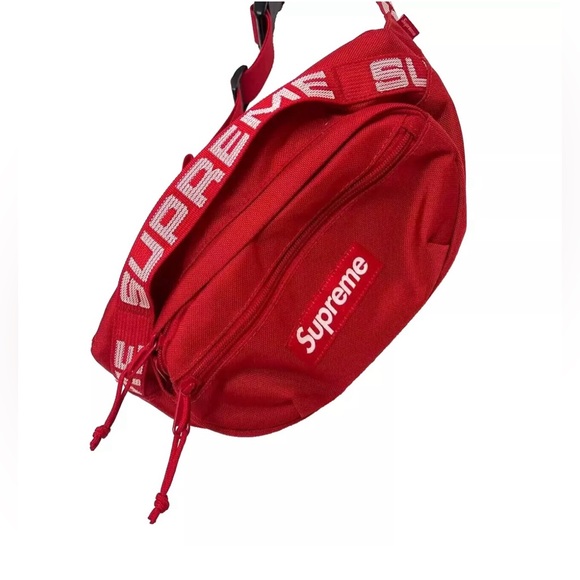 Supreme Waist Bag Fanny Pack Crossbody SS18 RED Cordura Fabric - Picture 6 of 6